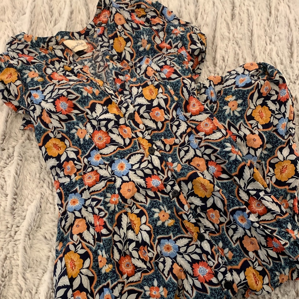 Universal Thread Floral Button Up Dress